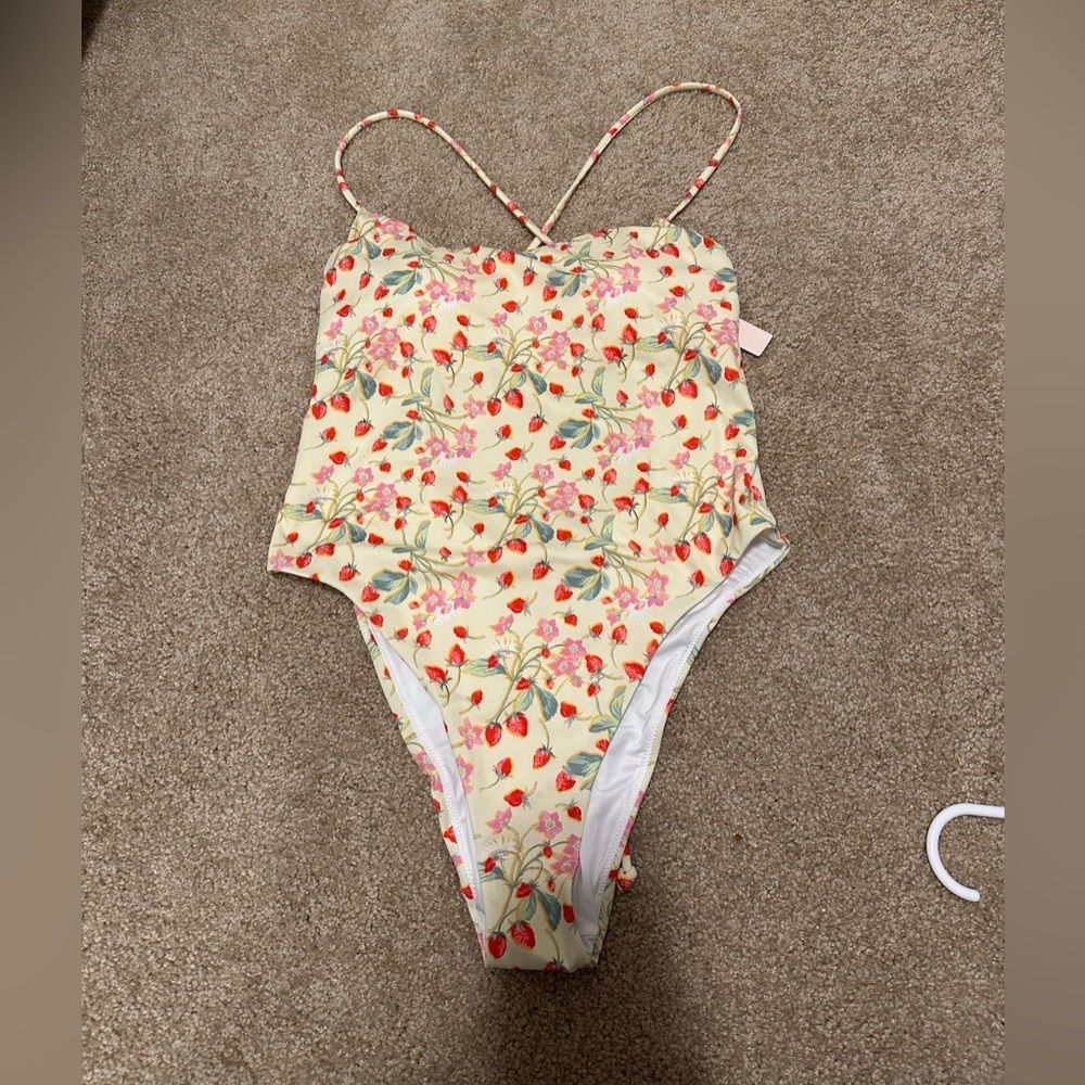 NWT Victoria's Secret Essential Scoop One-Piece Swimsuit Size L/Coverup Size M/L - Picture 2 of 16